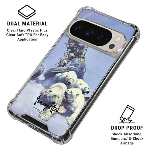 Sliver Warrior by Frazetta Pixel 9 Pro XL Clear Case